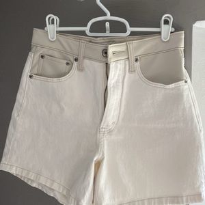 Abercrombie White Jean Shorts